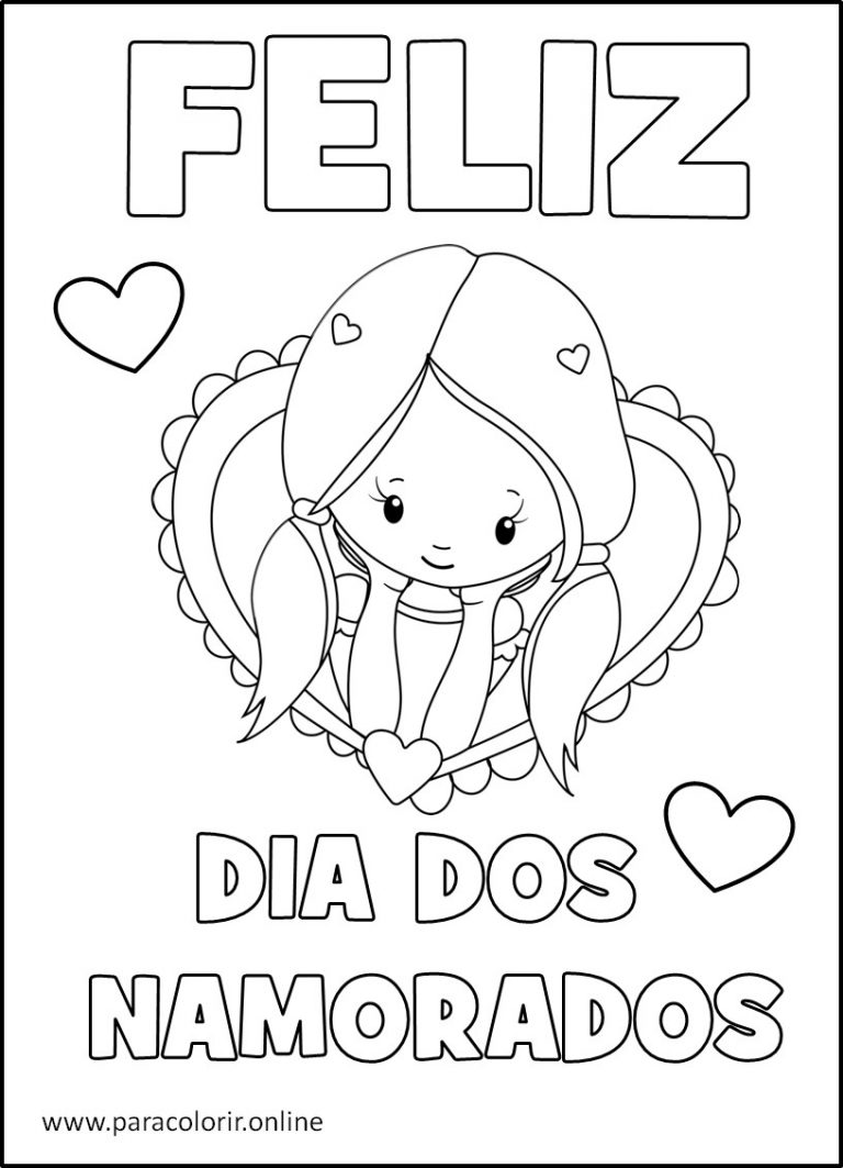 Desenhos do Dia dos Namorados para colorir