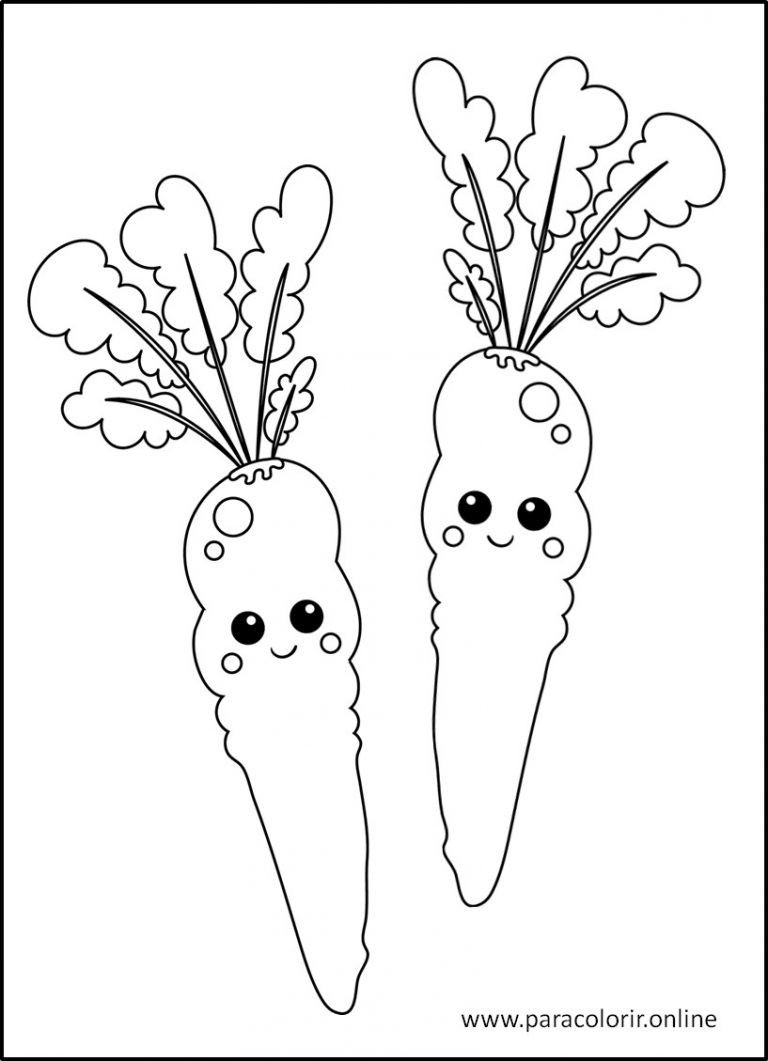 Desenhos De Legumes Para Colorir