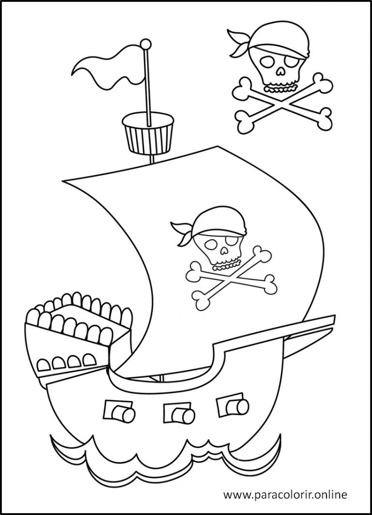 Desenhos de Piratas para Colorir