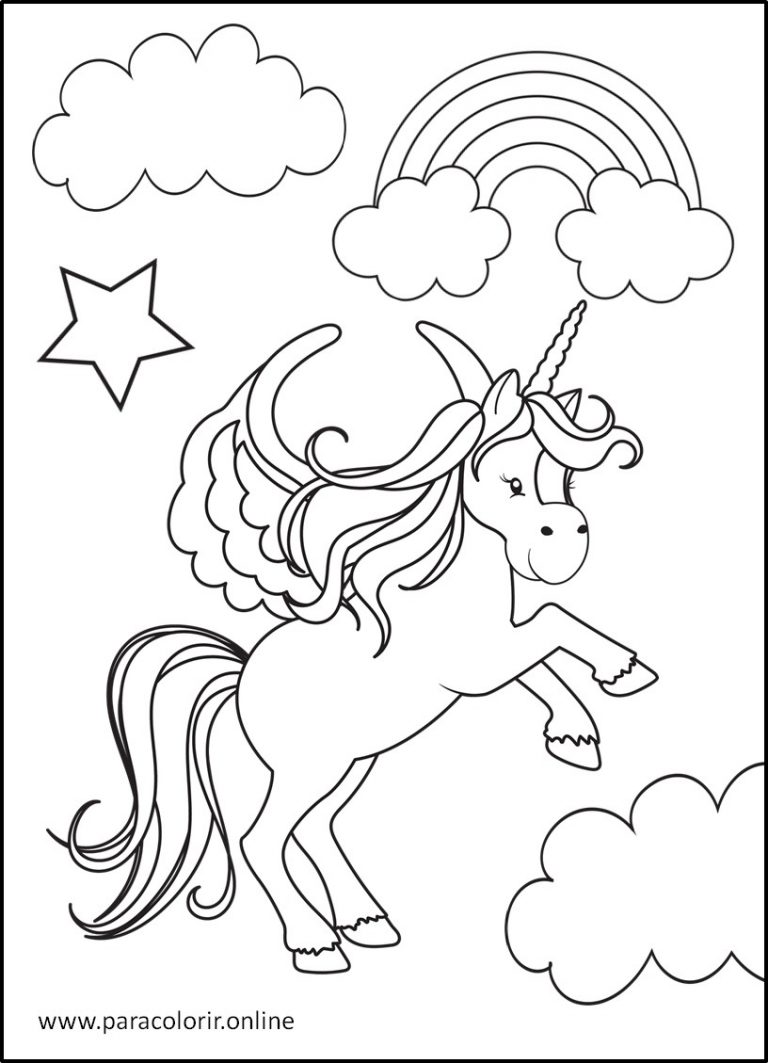 desenhos para colorir unicornio