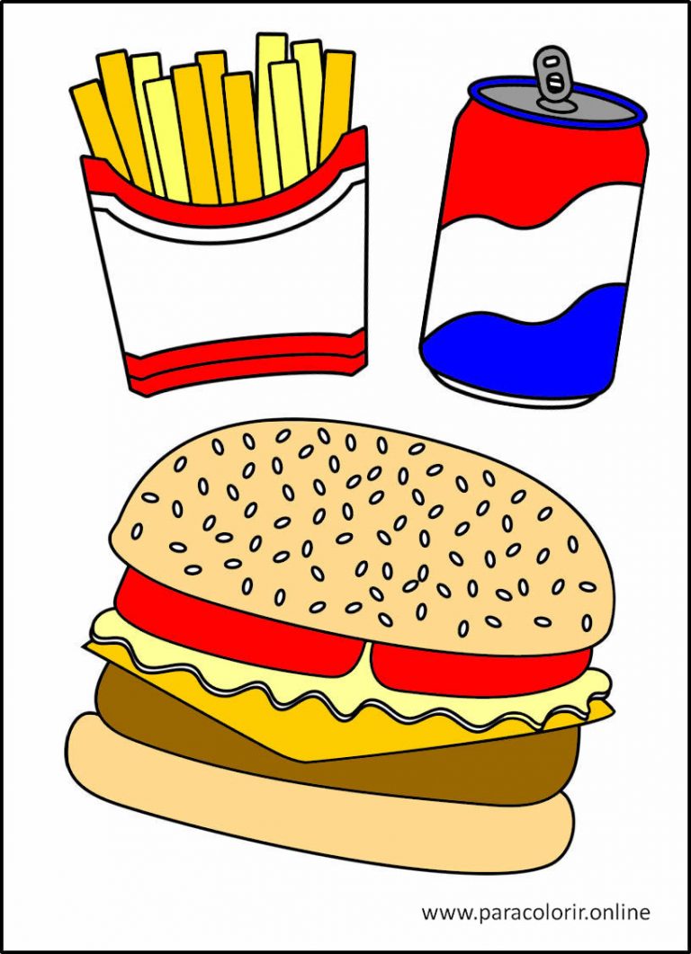 Fast Food para colorir