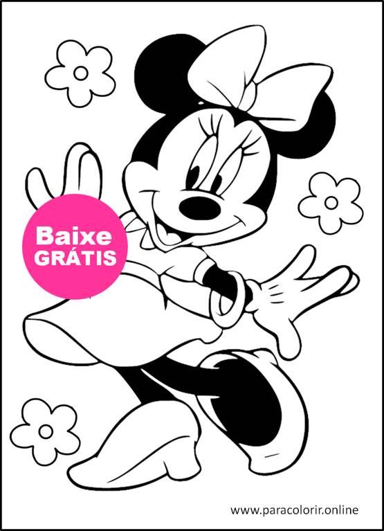 imagem da minnie para colorir