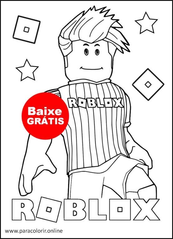 Desenho de Roblox para colorir