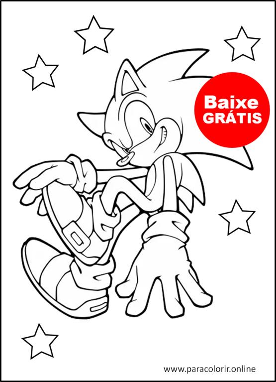 desenhos do sonic para colorir e imprimir