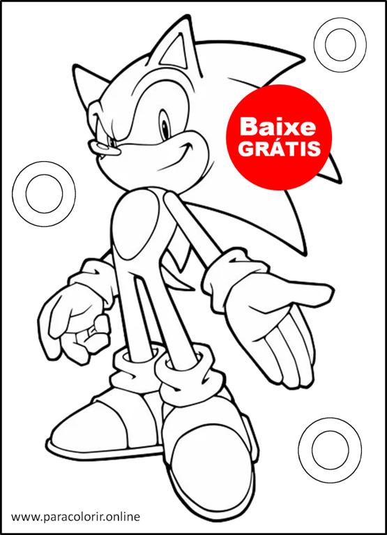 desenho do super sonic para colorir e imprimir