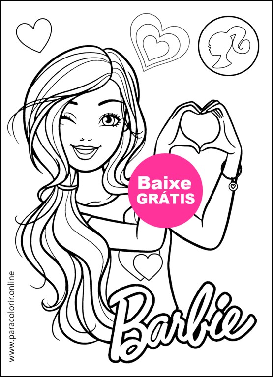 desenhos para colorir barbie imprimir