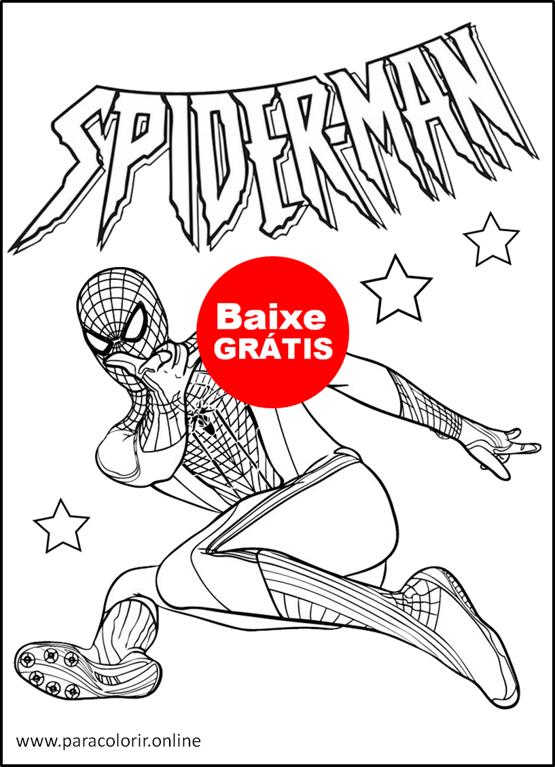 Homem Aranha para colorir