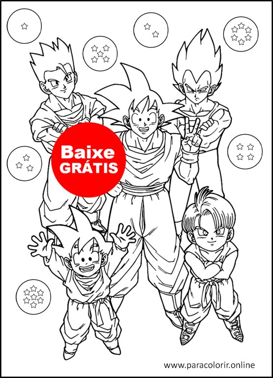 Dragon Ball para colorir