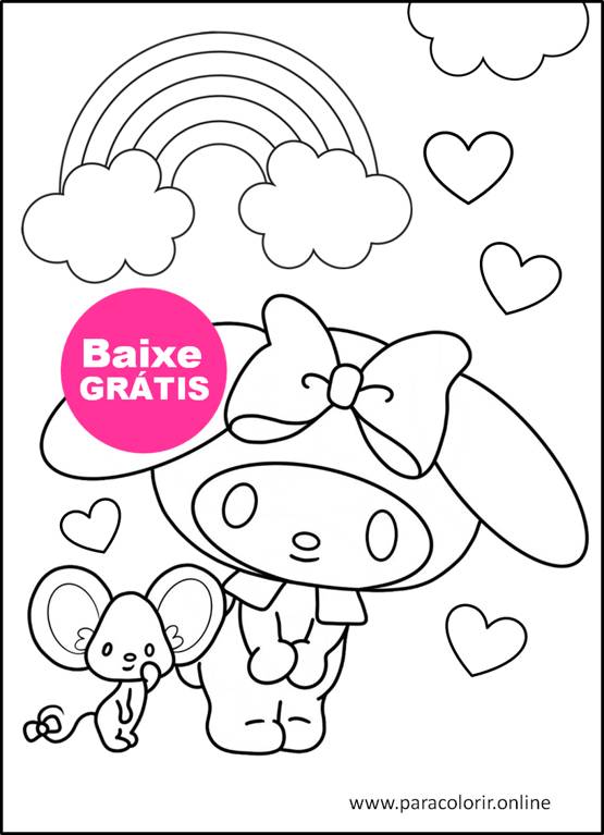 Desenho para colorir My Melody